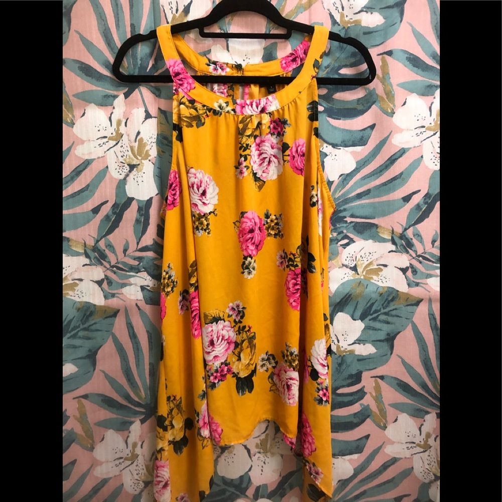 Yellow floral top